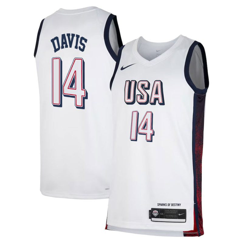 USA Basketball National Team 2024 White Jersey