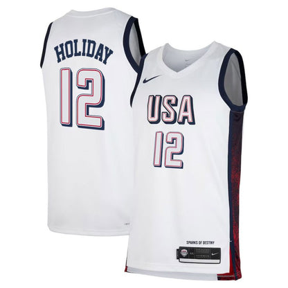 USA Basketball National Team 2024 White Jersey