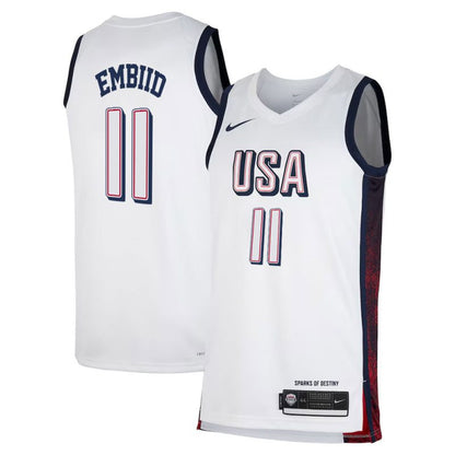 USA Basketball National Team 2024 White Jersey