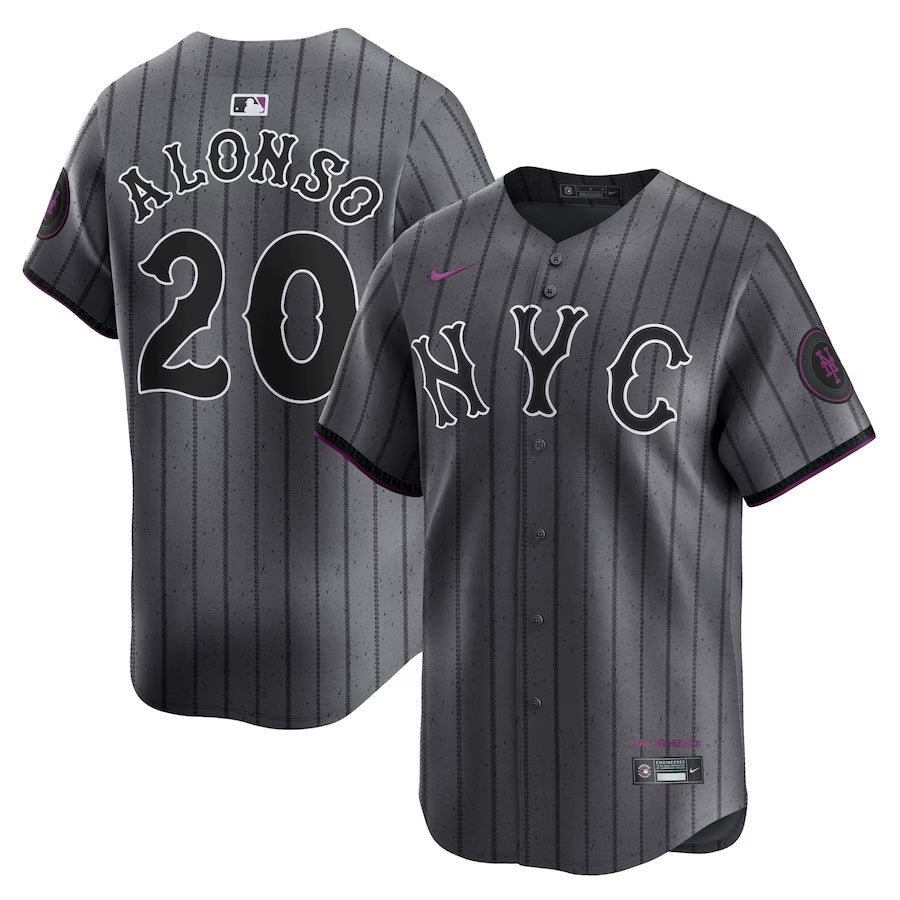 Mets Francisco Graphite 2024 City Connect Limited Player Jersey TLA - All Stitched