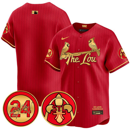 Cardinals 2024 City Connect  Jersey TLA - Whitey Herzog Memorial Patch - All Stitched