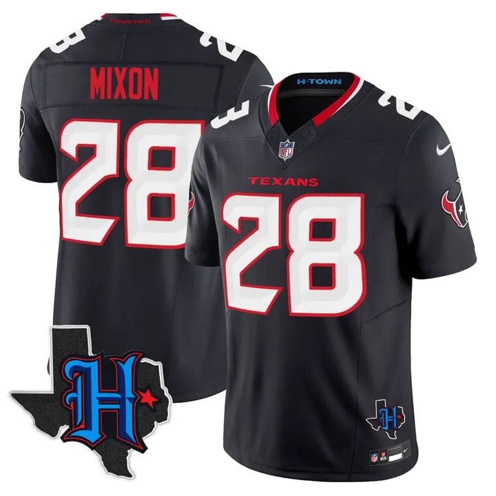 Texans 2024 Vapor Limited Jersey TLA - Texas Map Patch - All Stitched