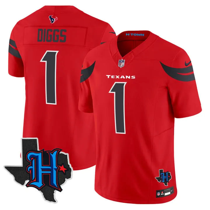 Texans 2024 Vapor Limited Jersey TLA - Texas Map Patch - All Stitched