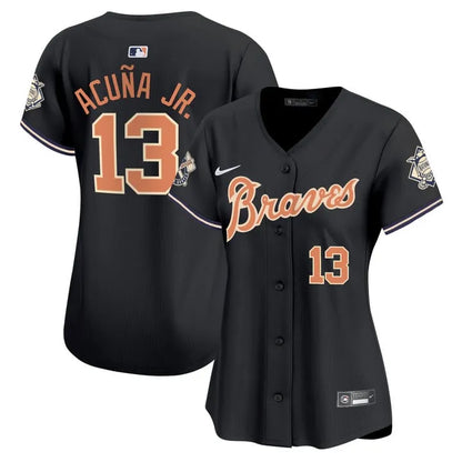 Women Braves Peaches Cream Vapor Limited Jersey - All Stitched