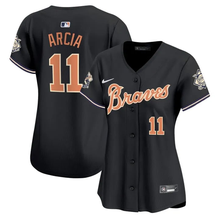 Women Braves Peaches Cream Vapor Limited Jersey - All Stitched