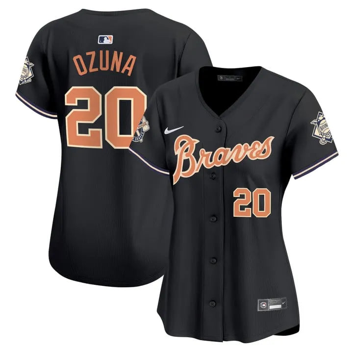 Women Braves Peaches Cream Vapor Limited Jersey - All Stitched