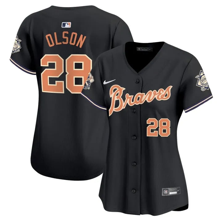 Women Braves Peaches Cream Vapor Limited Jersey - All Stitched