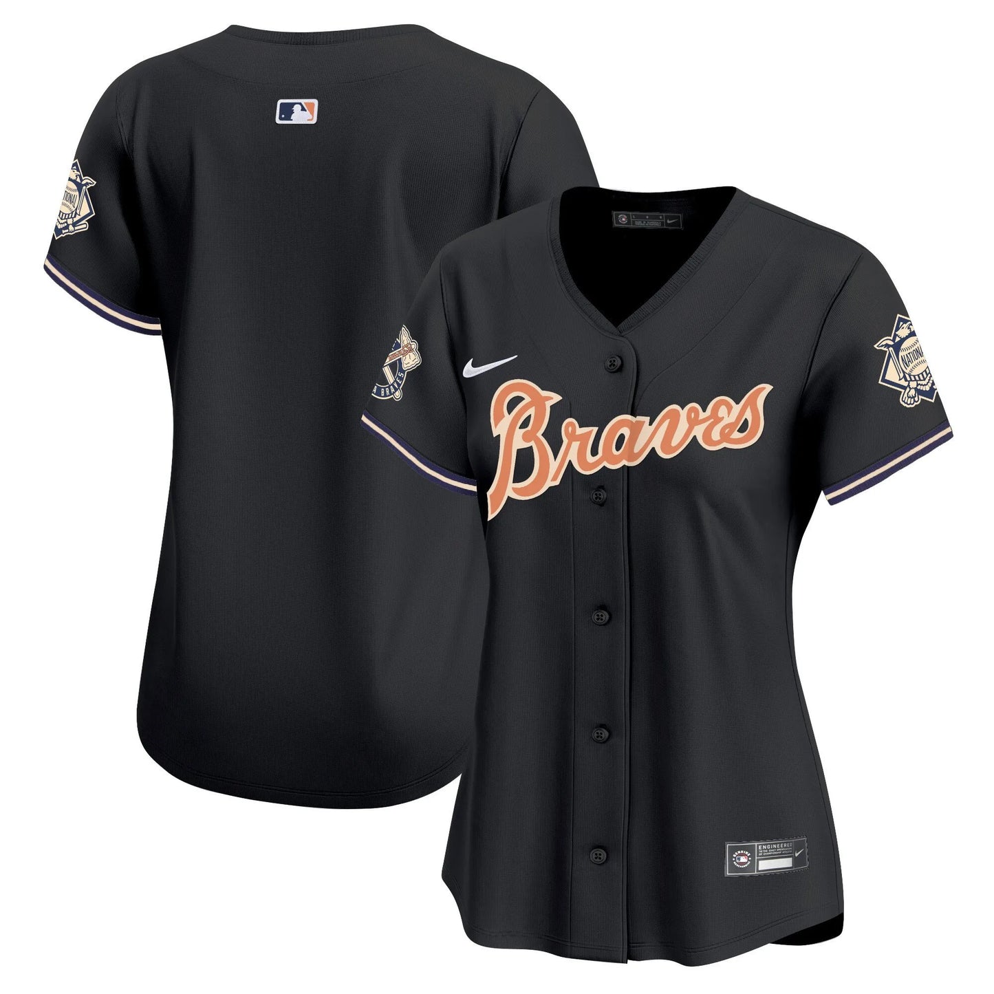 Women Braves Peaches Cream Vapor Limited Jersey - All Stitched