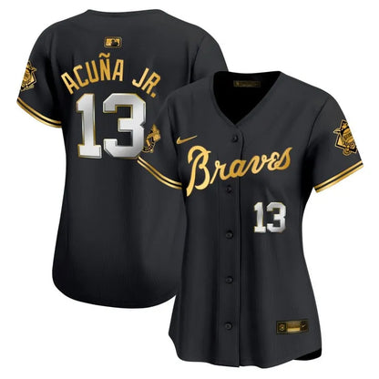 Women Braves Peaches Cream Vapor Limited Jersey - All Stitched