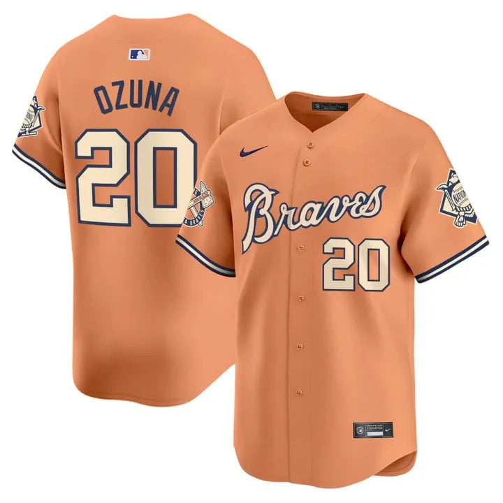 Braves Peaches Cream Vapor Limited Jersey - All Stitched