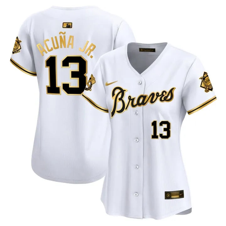 Women Braves Peaches Cream Vapor Limited Jersey - All Stitched