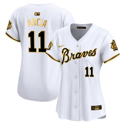 Women Braves Peaches Cream Vapor Limited Jersey - All Stitched