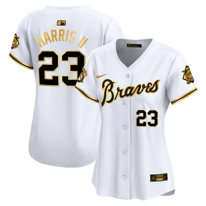 Women Braves Peaches Cream Vapor Limited Jersey - All Stitched