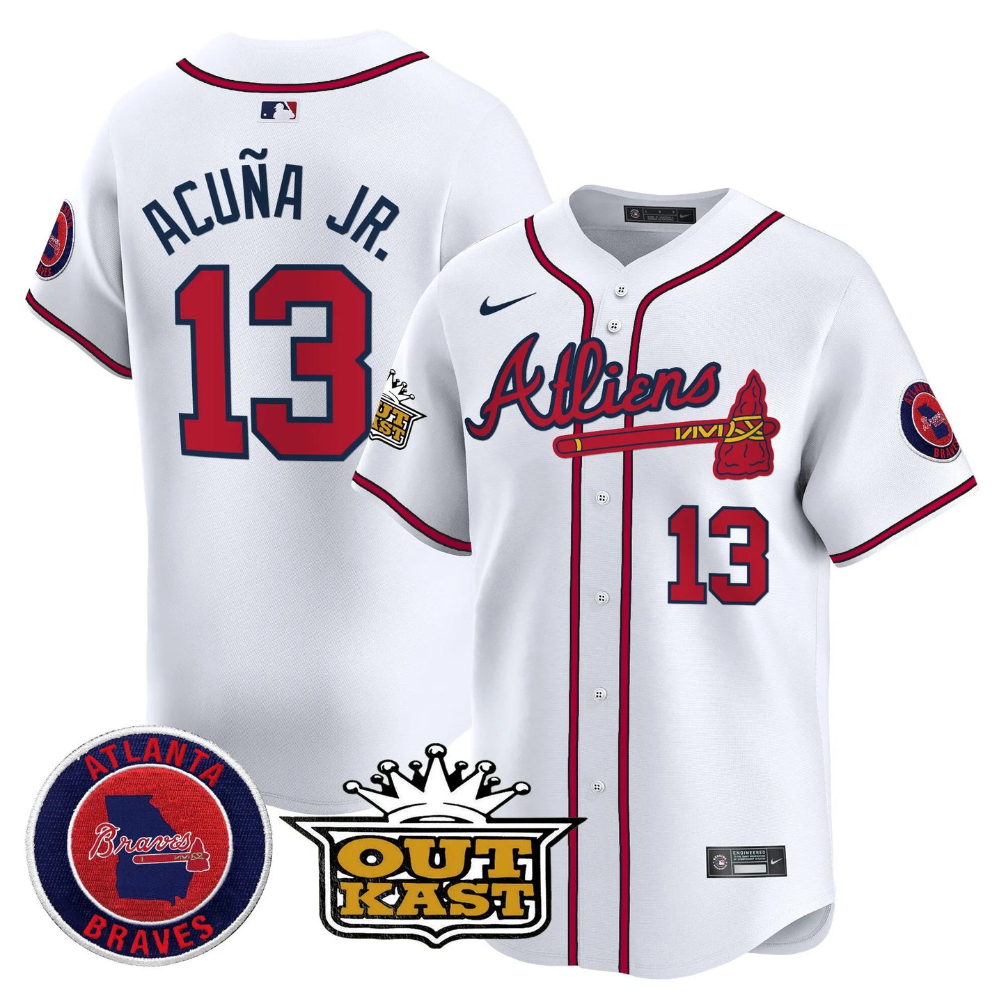 Braves Atliens Vapor Limited Player Jersey - All Stitched