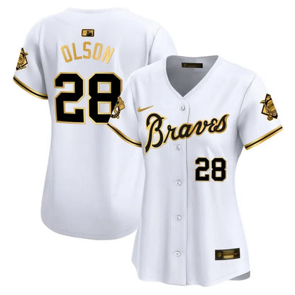 Women Braves Peaches Cream Vapor Limited Jersey - All Stitched