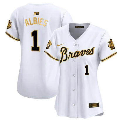 Women Braves Peaches Cream Vapor Limited Jersey - All Stitched