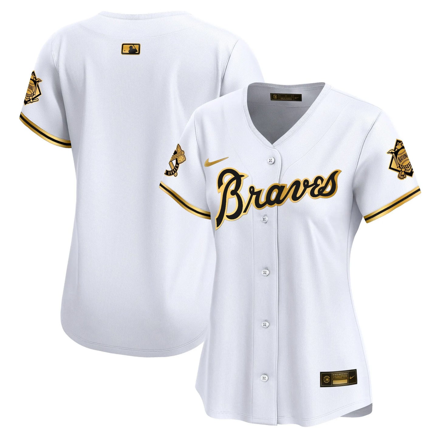 Women Braves Peaches Cream Vapor Limited Jersey - All Stitched