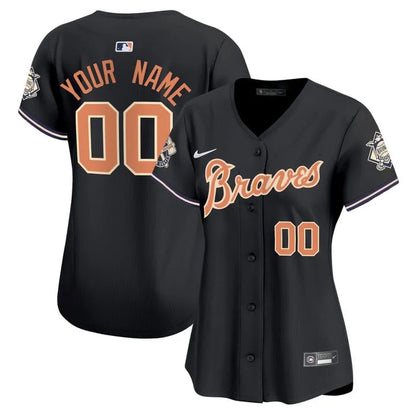 Braves Peaches Cream Vapor Limited Custom Jersey - All Stitched