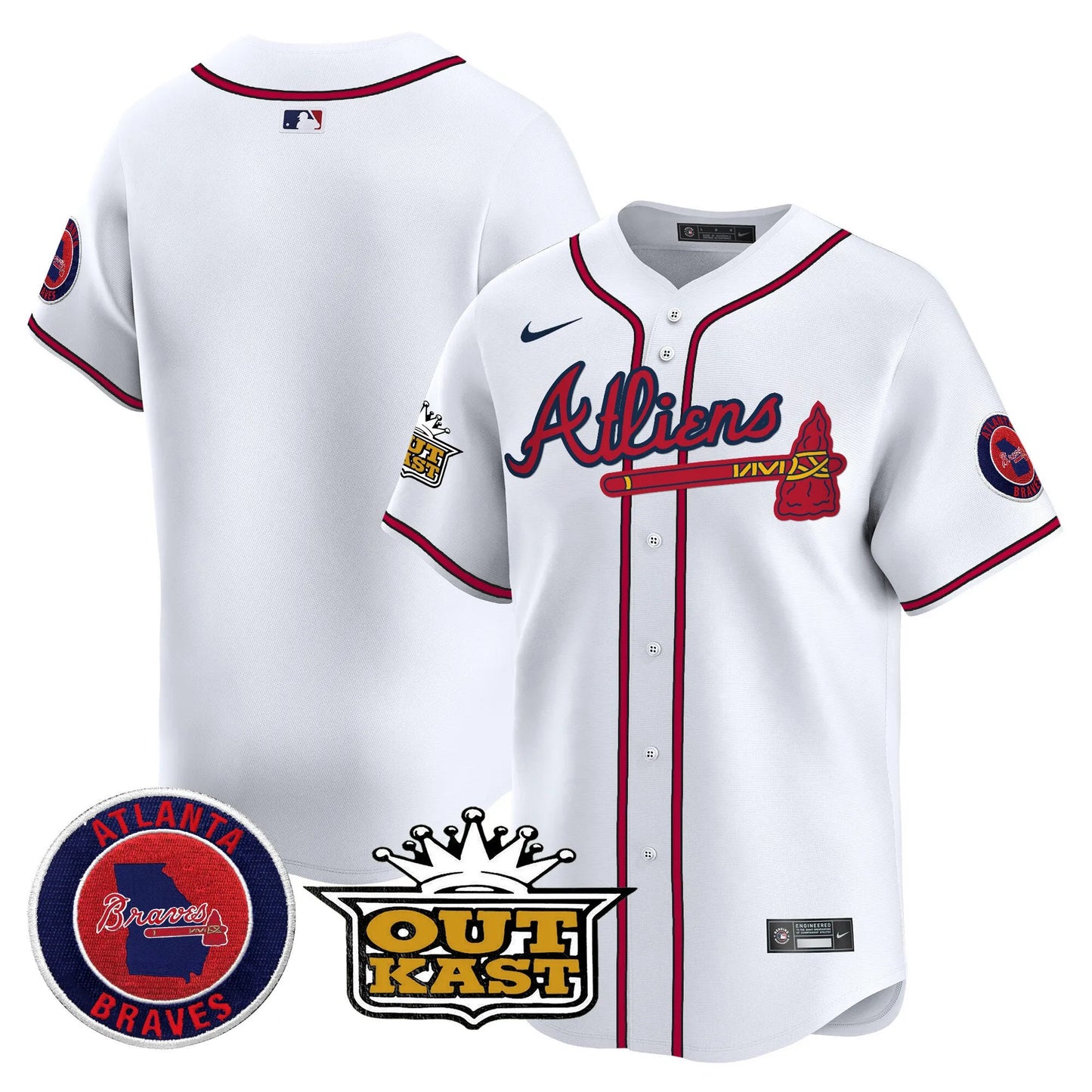 Braves Atliens Vapor Limited Player Jersey - All Stitched