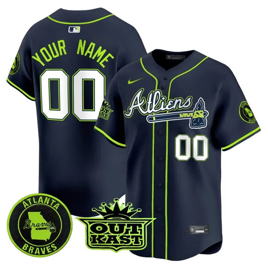 Braves Atliens Vapor Limited Custom Jersey - All Stitched