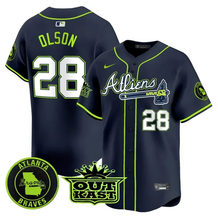 Braves Atliens Vapor Limited Player Jersey - All Stitched