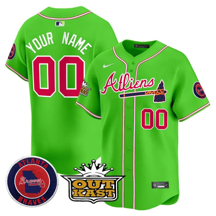 Braves Atliens Vapor Limited Custom Jersey - All Stitched