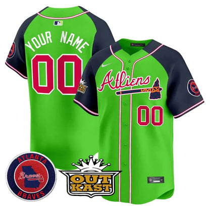 Braves Atliens Vapor Limited Custom Jersey - All Stitched