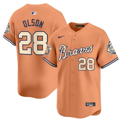 Braves Peaches Cream Vapor Limited Jersey - All Stitched