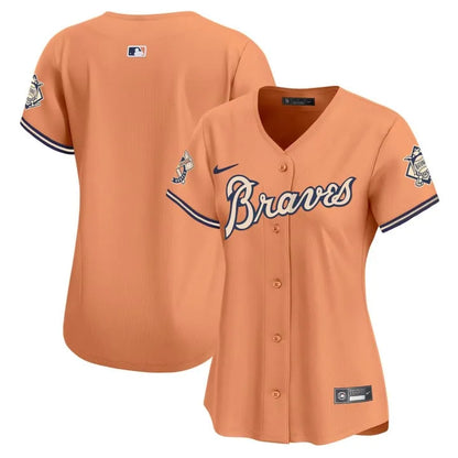 Women Braves Peaches Cream Vapor Limited Jersey - All Stitched