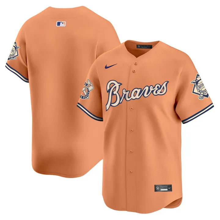 Braves Peaches Cream Vapor Limited Jersey - All Stitched