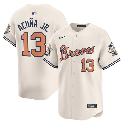 Braves Peaches Cream Vapor Limited Jersey - All Stitched