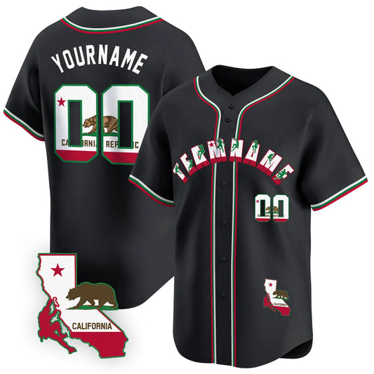 CUSTOM CALIFORNIA ROCK CLIMBING BASEBALL JERSEY - EMBROIDERED