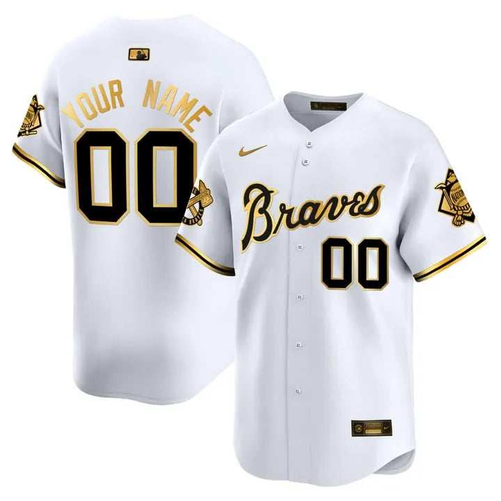 Braves Peaches Cream Vapor Limited Custom Jersey - All Stitched