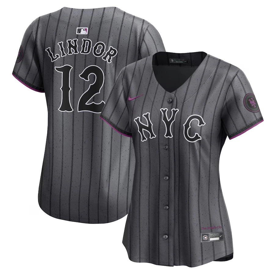 Women Mets Francisco Graphite 2024 City Connect Limited Player Jersey TLA - All Stitched