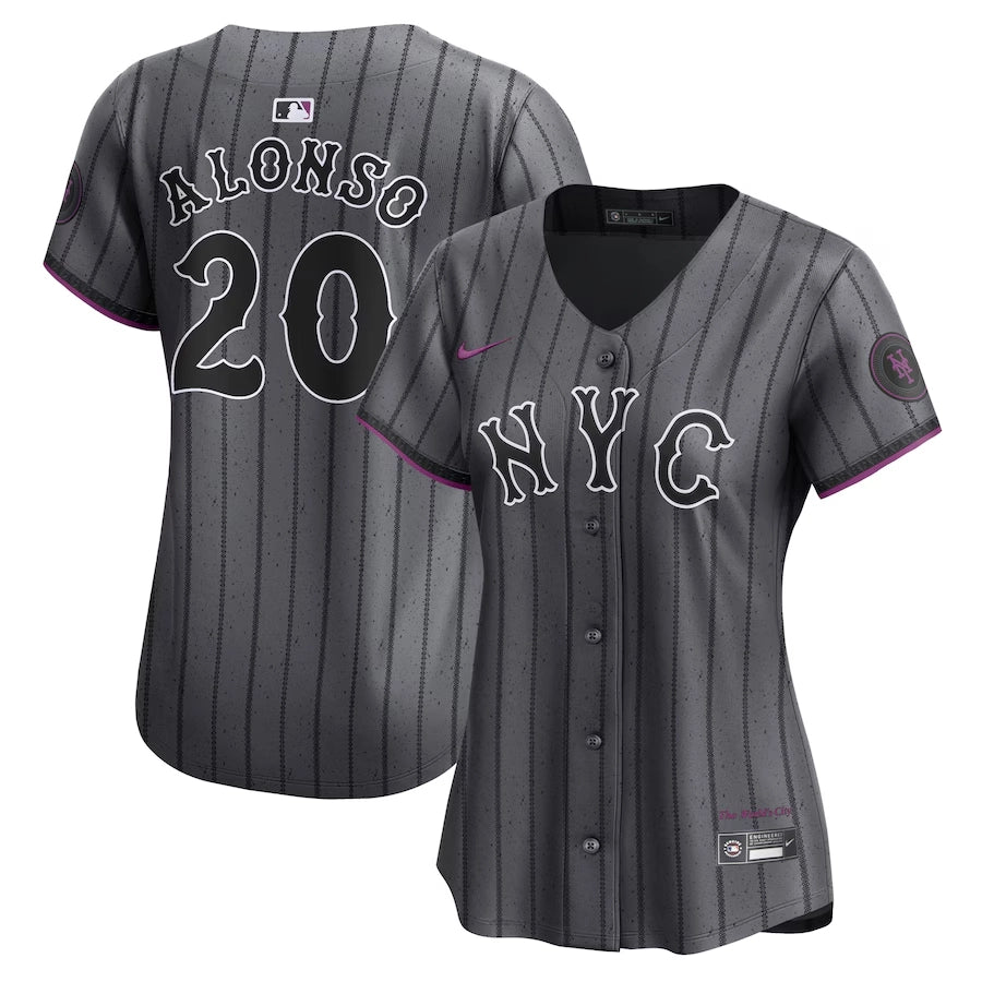 Women Mets Francisco Graphite 2024 City Connect Limited Player Jersey TLA - All Stitched